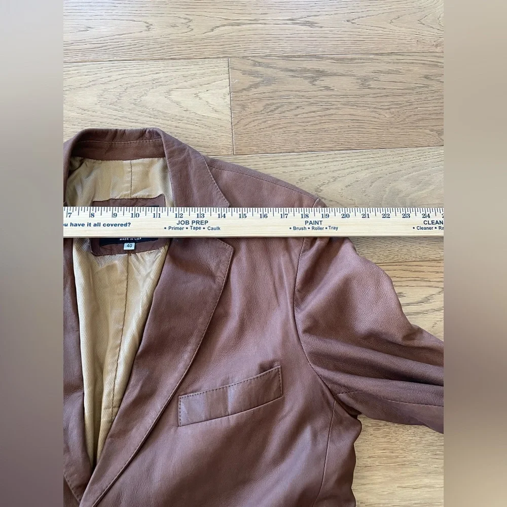 Remy Leather Brown Men's Leather Sport Coat Blazer